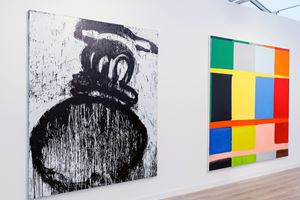 Joyce Pensato and Stanley Whitney, <a href='/art-galleries/lisson-gallery/' target='_blank'>Lisson Gallery</a>, Frieze London (3–6 October 2019). Courtesy Ocula. Photo: Charles Roussel.